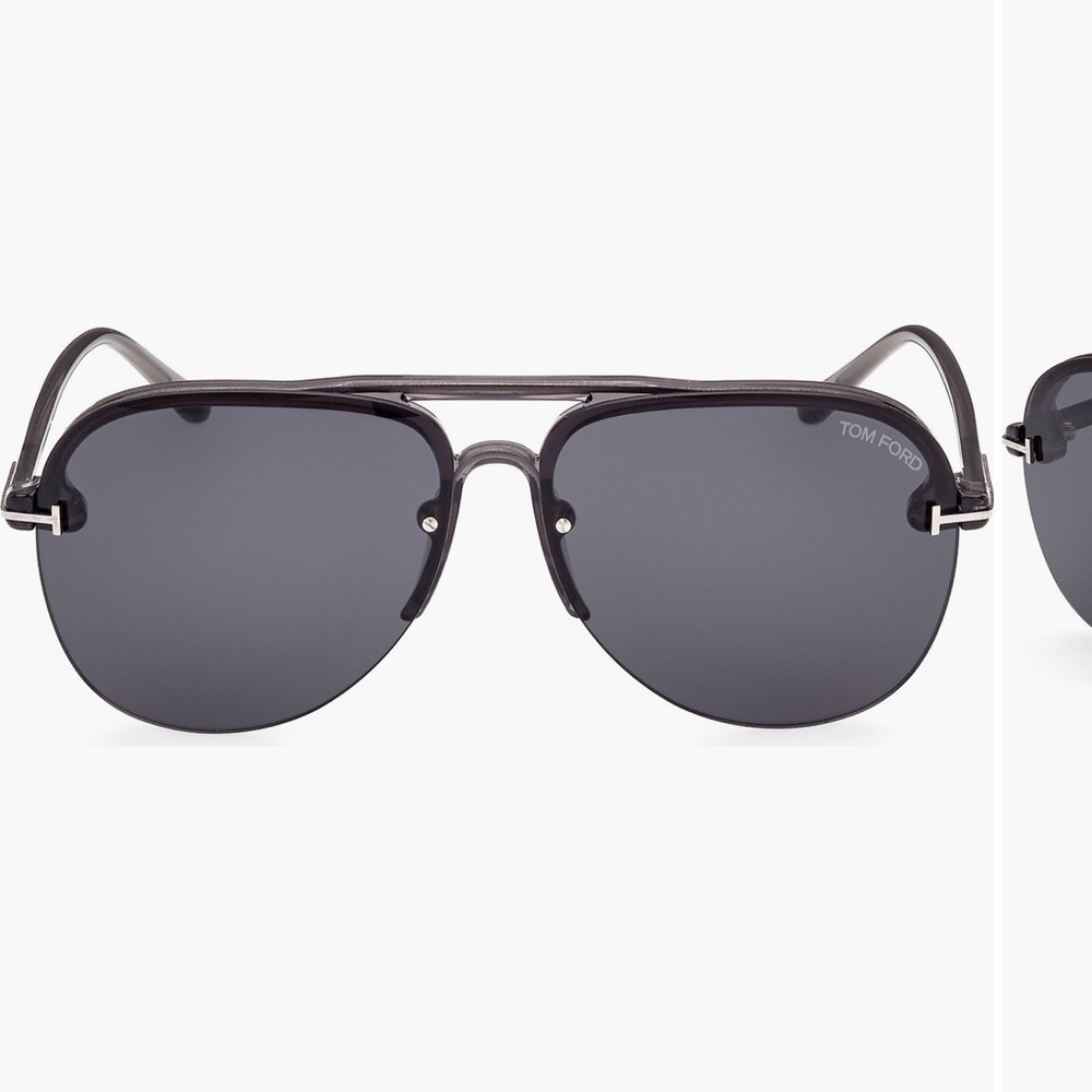 Tom Ford Charcoal Aviator Sunglasses